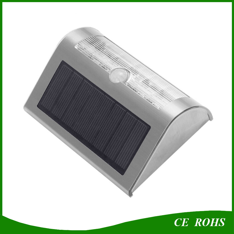 9LED Solar LED Wall Mounted Waterproof Motion Sensor and Dim Solar Light Solar Outdoor Garden Stair Gate Yard Path Lamp