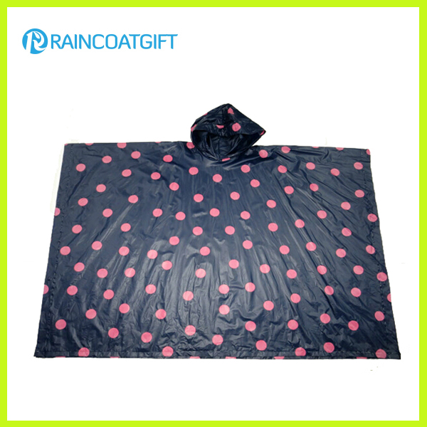 Promotional Full Printing Adult PE Rain Poncho Rpe-014