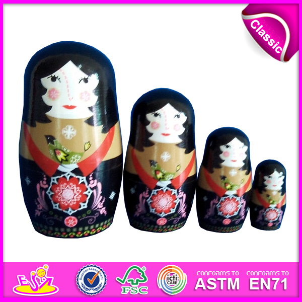 2016 Colorful Russia Wooden Toy, Matryoshka Wooden Dolls Toy, Intellectual Baby Wooden Toy W06D038