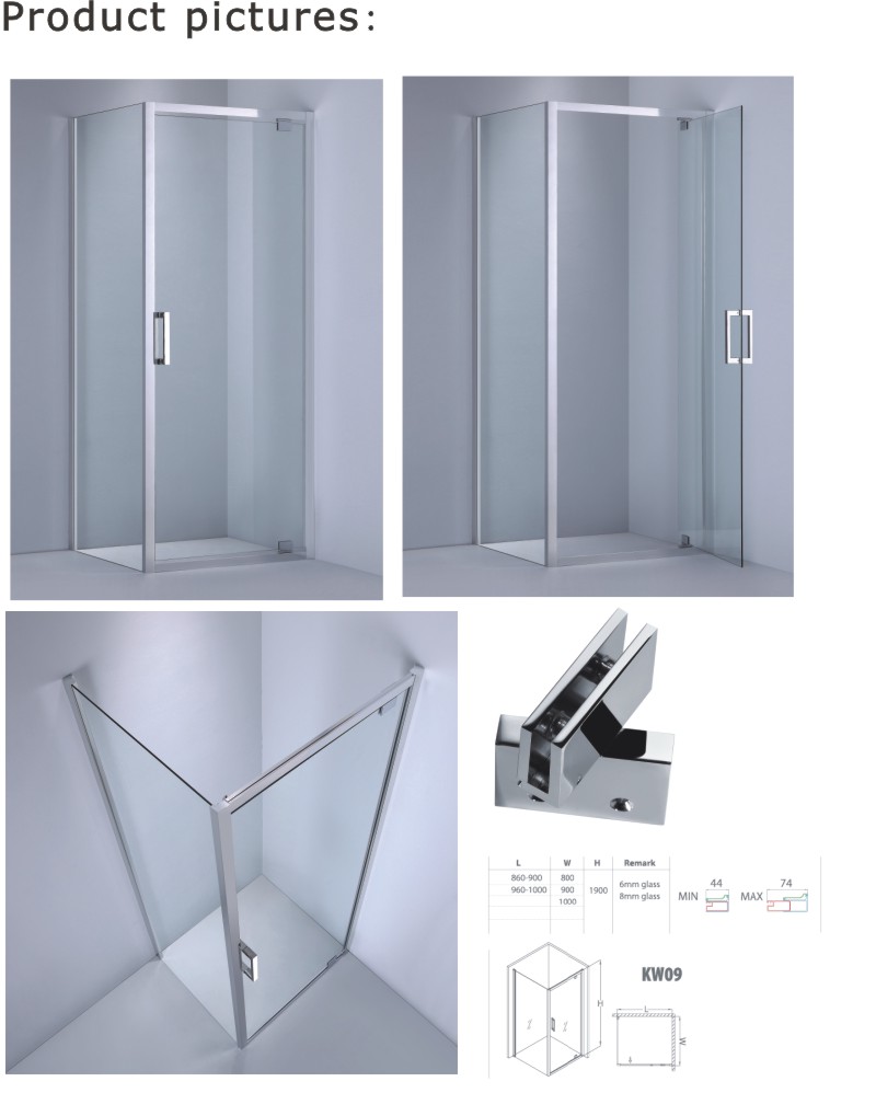 Hinge Door/ 6mm/8mm Tempered Glass Shower Room/Shower Cabin (A-KW09)