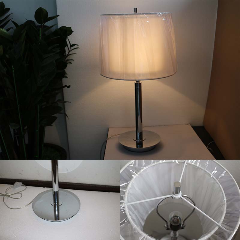 Hotel Decorative White Fabric Shade Iron Table/Desk Lighting