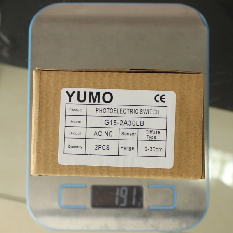 Yumo G18-2A30lb 90-250VAC Sensing Range 30cm AC Nc Connector Type Infrared Photoelectric Sensor