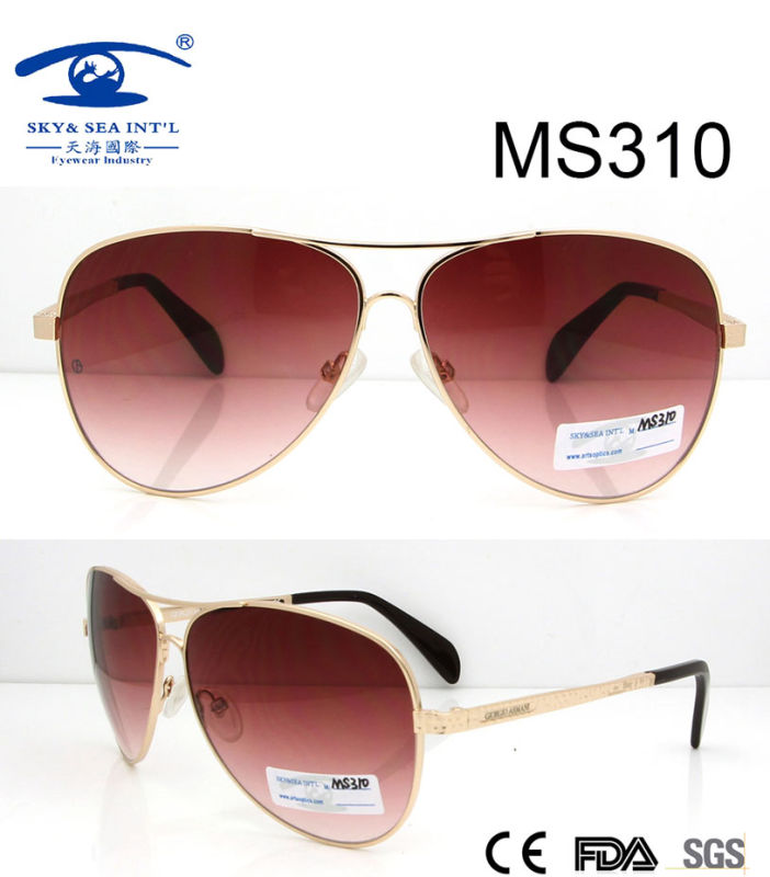 Big Size New Design Hot Sale Metal Sunglasses (MS310)