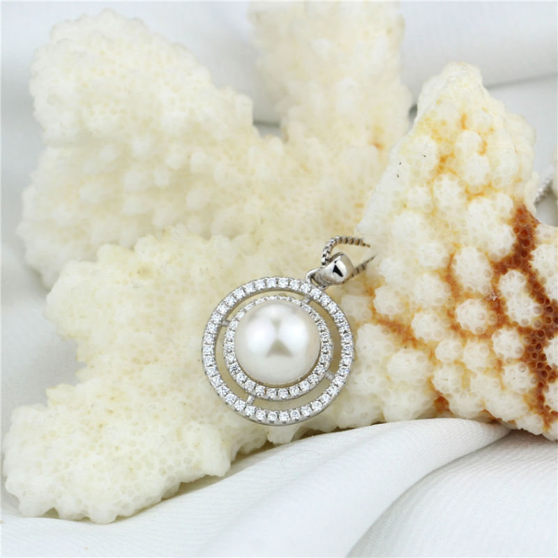 Large Luxery 925 Sterling Silver Pearl Pendant