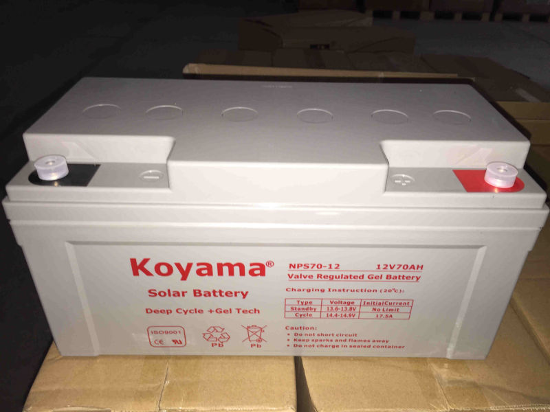 12V 70ah Deep Cycle Gel Solar Battery for Solar System