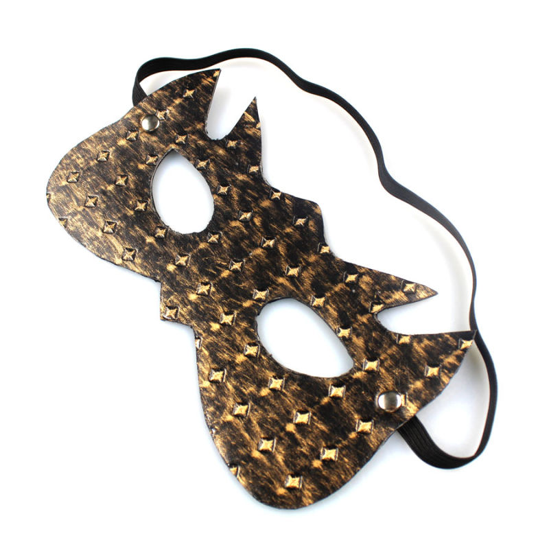 Bronze Leather Eye Mask Sex Toys for Couples Gadget Good Quality Adult Sex Mask