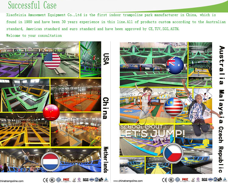 Galvanized Pipe Fitness Equipments Indoor Jump Best Grand Trampoline