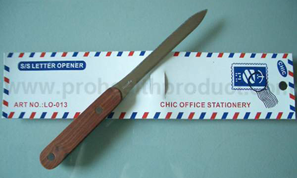 Stainless Steel Letter Opener with Wooden Handle (pH4009A)