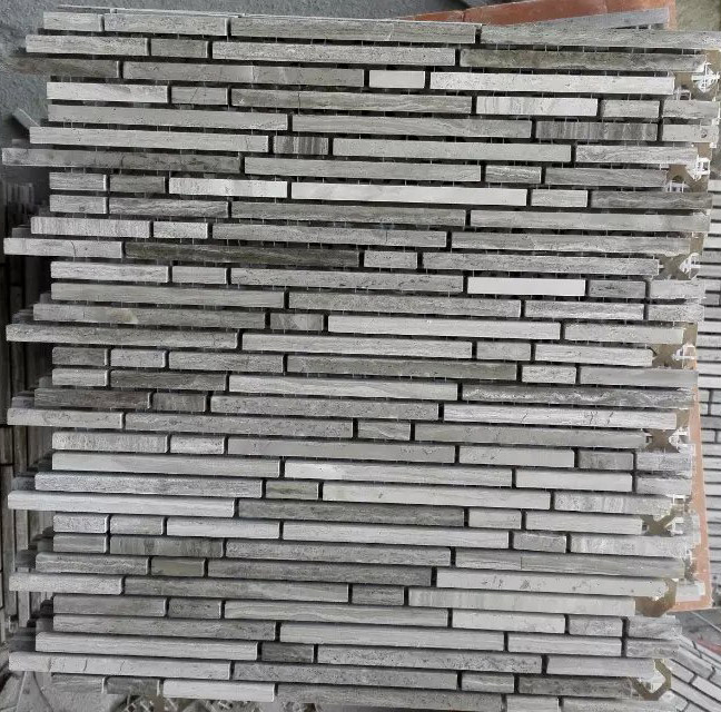 Linear Mosaic Tile Marble Stone Mosaic (HSM222)