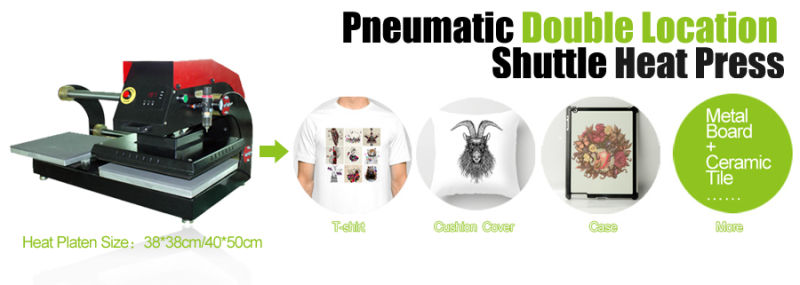 Pneumatic Double Location Shuttle Heat Press