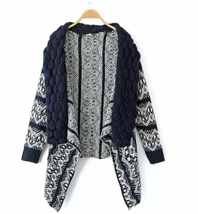 Autumn and Winter Cardigan Fashion Women Sweater Women Big Casual Knitting Sweater