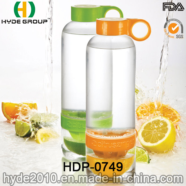 Newest Hot-Sale BPA Free Tritan Lemon Juicer Water Bottle, Customized Plastic Water Bottle (HDP-0749)