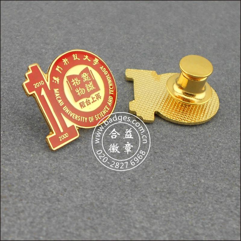 Enamel Lapel Pin, Gold Plated Badge (GZHY-LP-025)