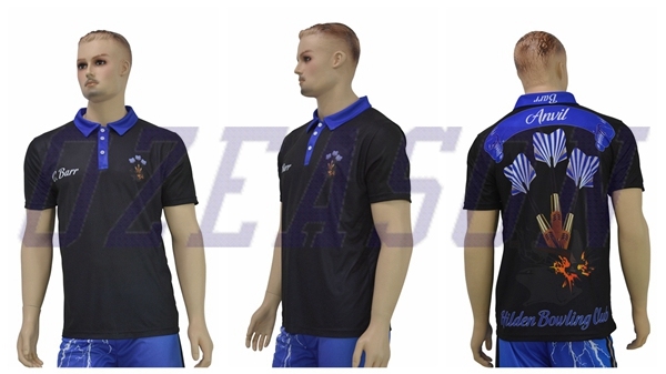 Fashion Design Sports Wear Polyester Polo Shirt, Men Long Sleeves Polo Shirt