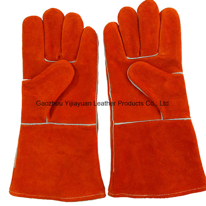 High Quality Cow Split Leather Welding Gloves with Kevlar Stitching