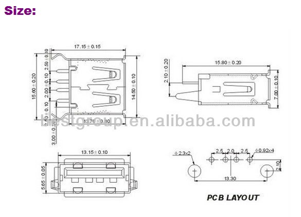 Auto Spare Part Terminal Connector Mini USB Connector Panel Mount Waterproof Connector Terminal Micro USB Connector USB Connector (FBELE)