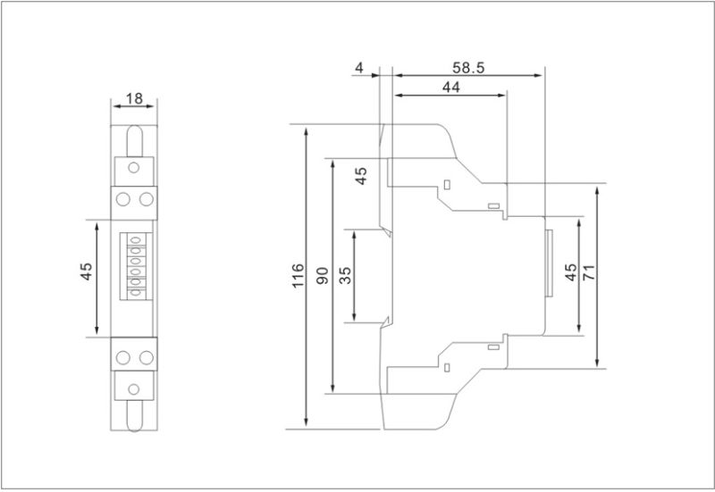 DRM18s Single Phase Phase DIN-Rail Watt-Hour Meter