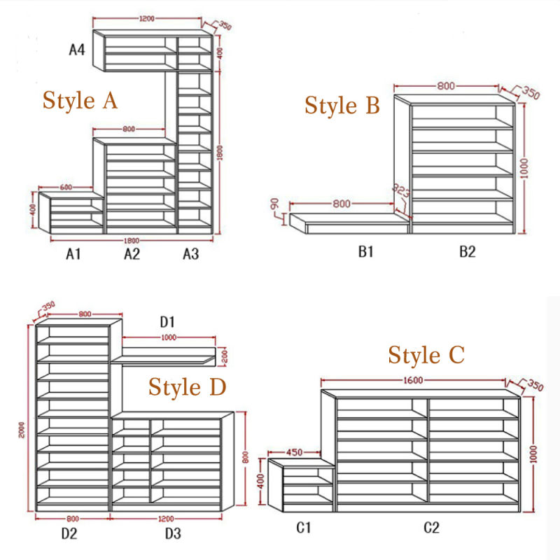 Pole Home White Melamine Shoe Rack