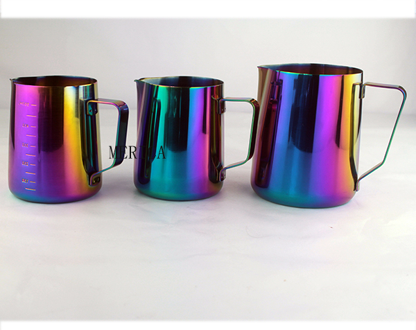 Stainless Steel Colourful Latte Art Milk Pitcher