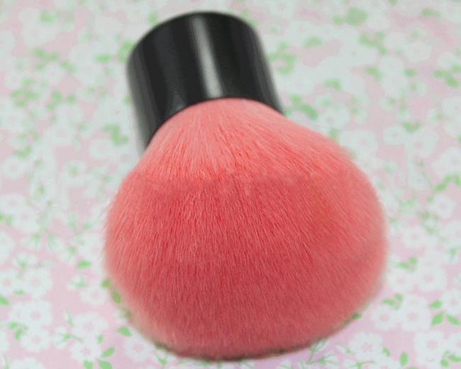 Single Aluminum Tube Pink Nylon Hair Brush Blush Brush Powder Brush