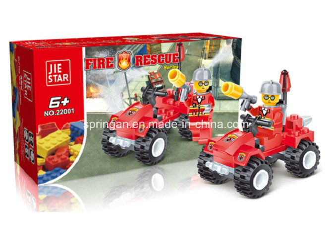 Firefighters Series Designer Fire Four-Wheel Drive Vehicle Block Toys