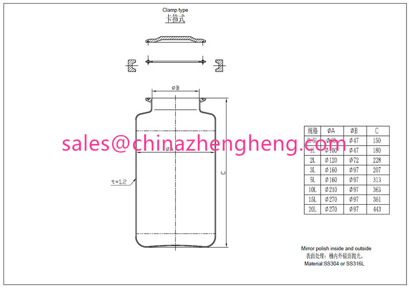 Stainless Steel Bottle for Pharmacy and Chemical