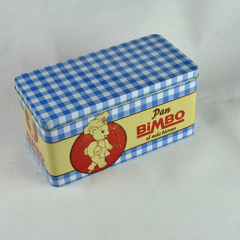 Custom Printed Cookie Biscuit Chocolate Food Grade Storage Packing Tin Container Wholesale Rectangle Metal