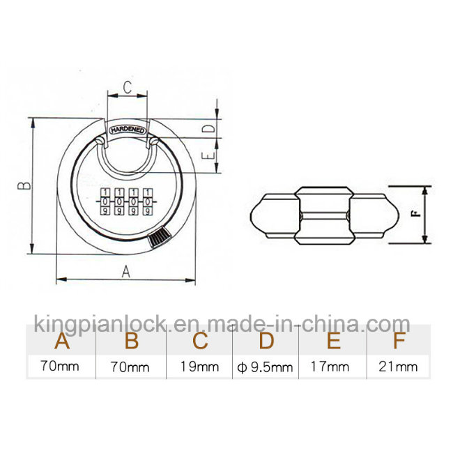 Stainless Steel Digital Code Combination Lock for Door