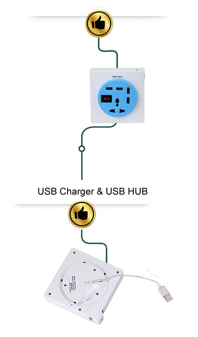 Super Speed Portable OTG Splitter 4 Port USB Hub 2.0 with Us Plug Charger