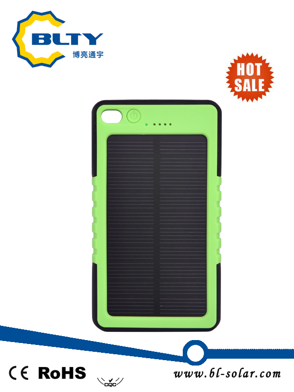 Solar Charger 6000mAh Dual USB Powerbank with LED Light