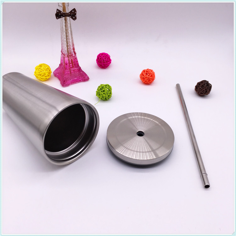 450ml Stainless Steel Travel Mug with Stainless Steel Straw (SH-SC49)