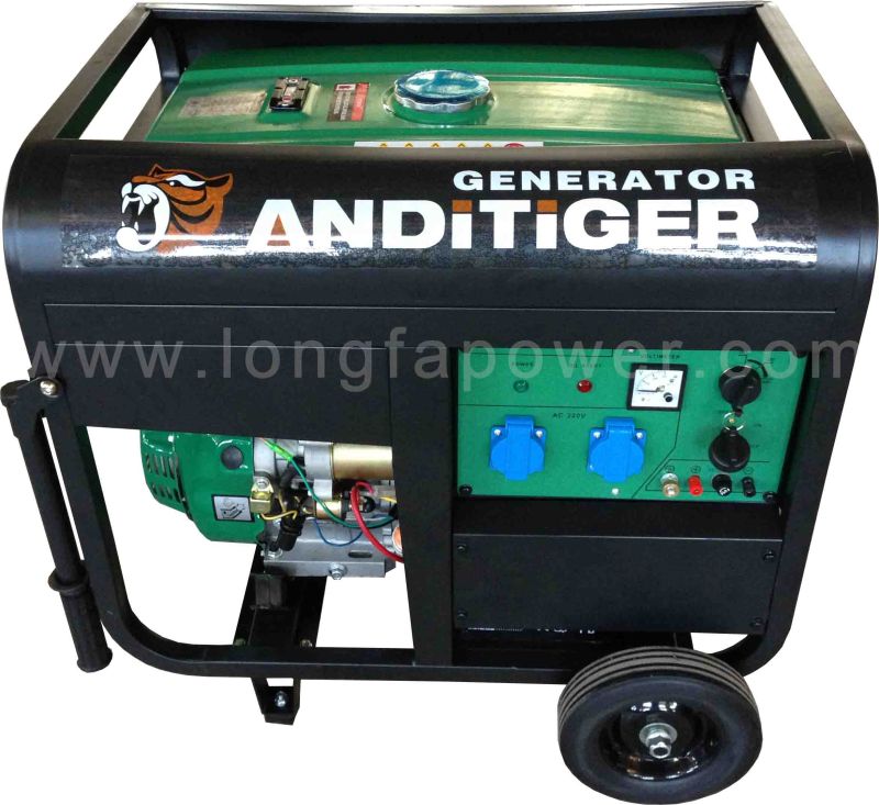 6.5/ 7.0kVA Electric Power Portable Prtrol Generator with Handle and Wheels