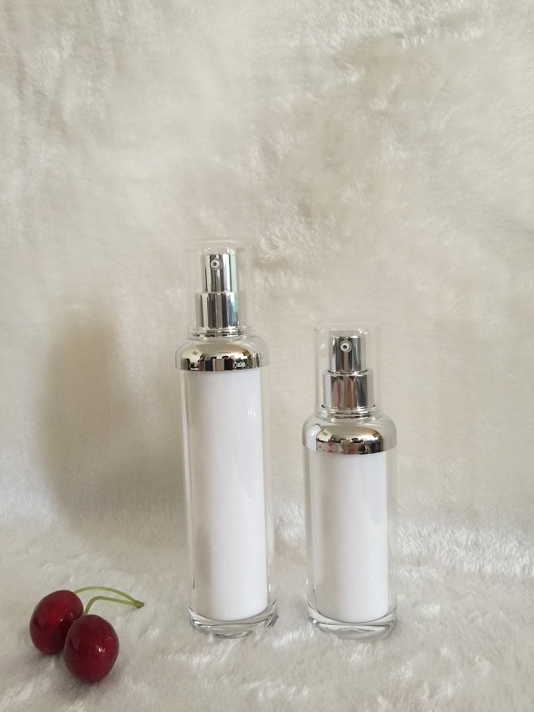 Round Acrylic Lotion Bottles for Cosmetic Packaging