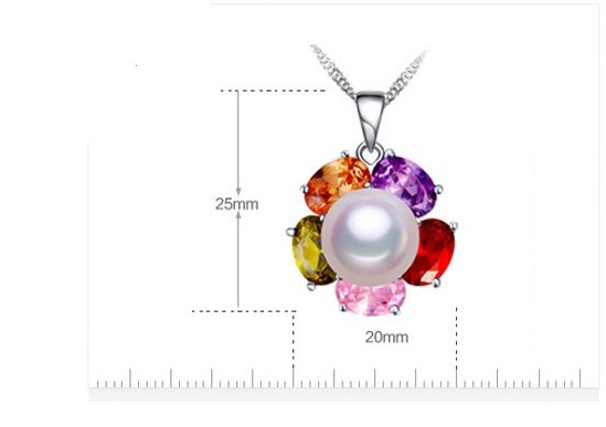 Freshwater Pearl Pendant 9-10mm Button AAA Single Pearl Pendant