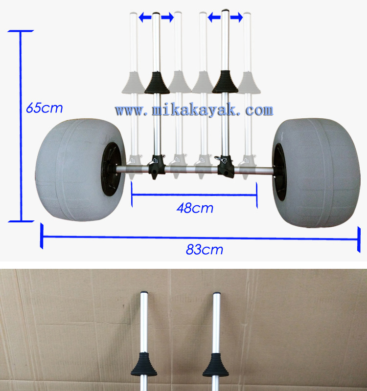 Kayak Accessories, Kayak Trolley, Beach Trolley Cart with Balloon Wheel