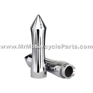 Chromed Motorcycle Handle Grips Dia 25mm