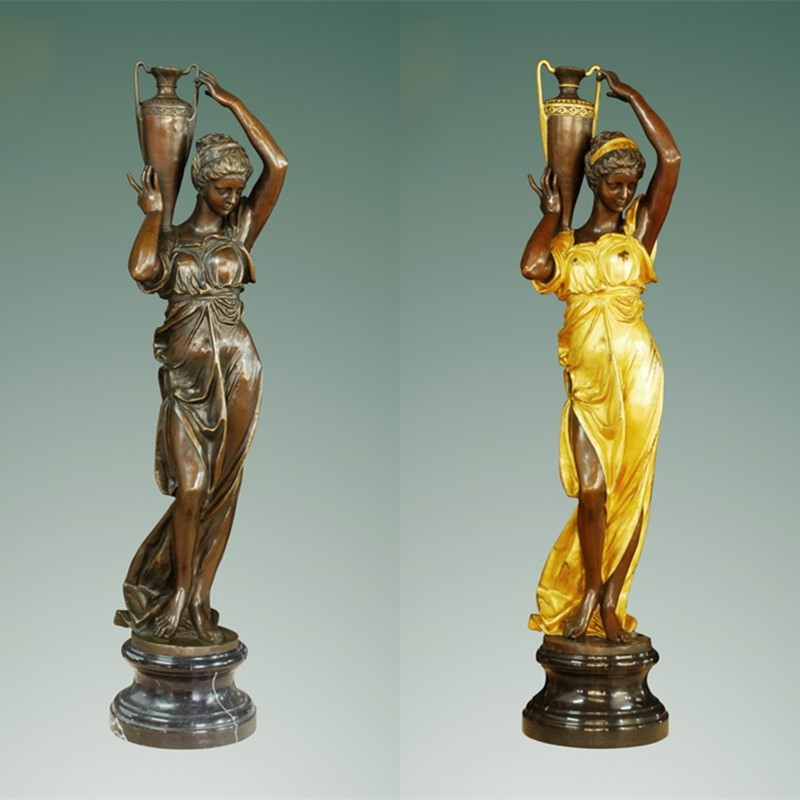 Female Bronze Garden Sculpture Classical Lady Art Brass Statue TPE-477/516