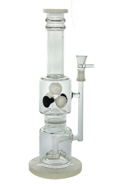 4 Showerheads Cross-Crystal Ball Glass Water Pipe for Smoking (ES-GB-452)