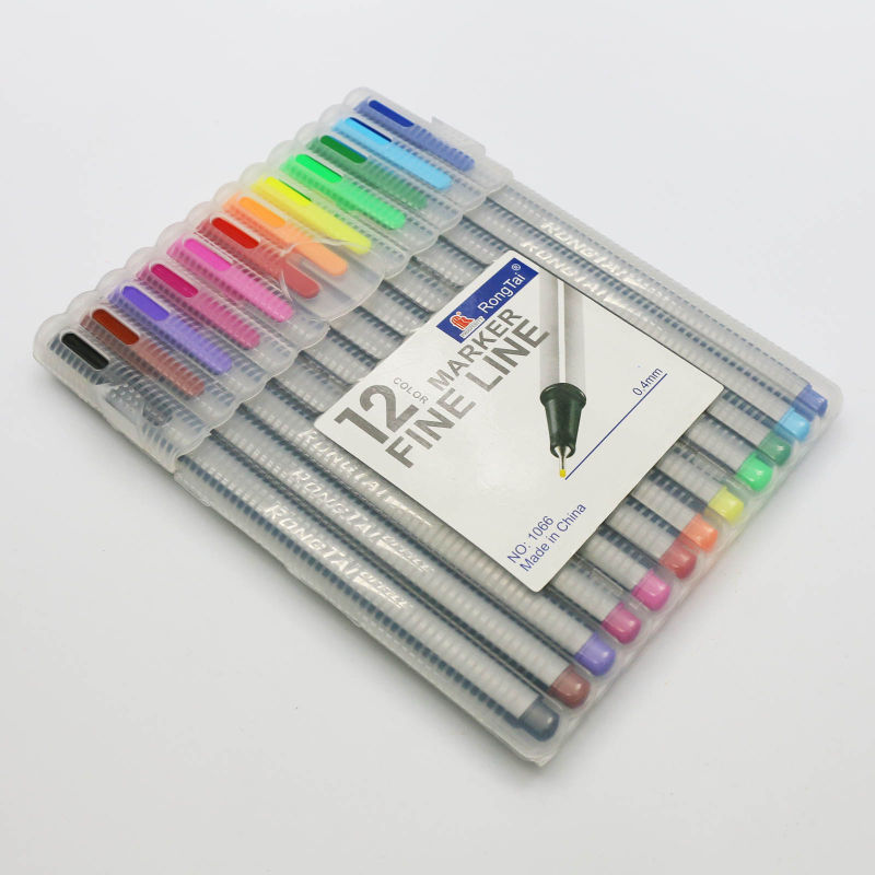 2015 Triangular Fine Liner Pen with PVC Tube Packed Set