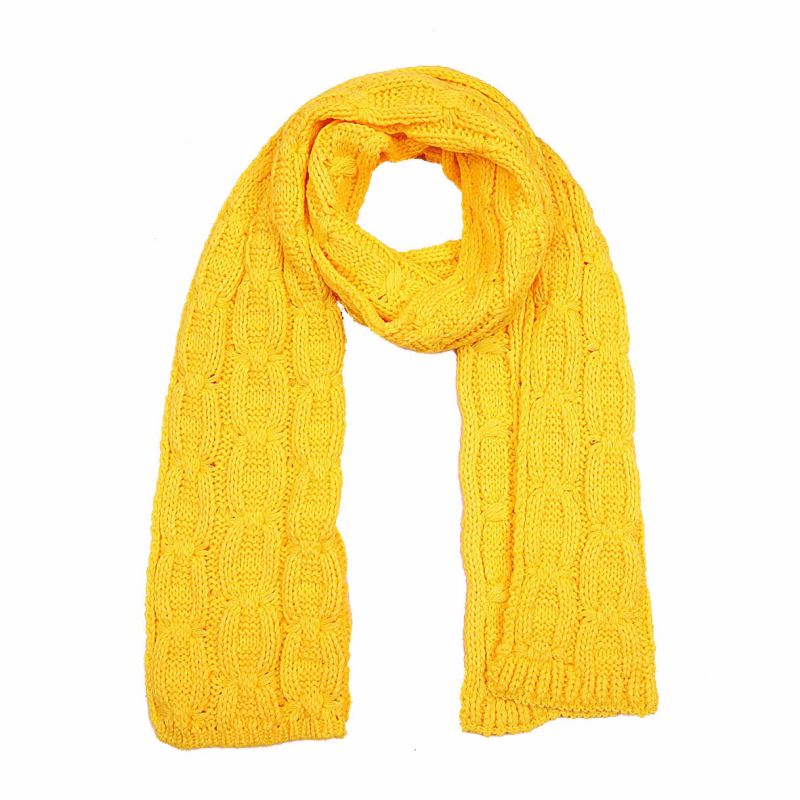 Womens Unisex Space Dye Fancy Thick Winter Cable Heavy Knitted Scarf (SK159)