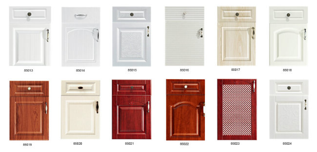 PVC Vinyl Wrap Kitchen Cabinet Door