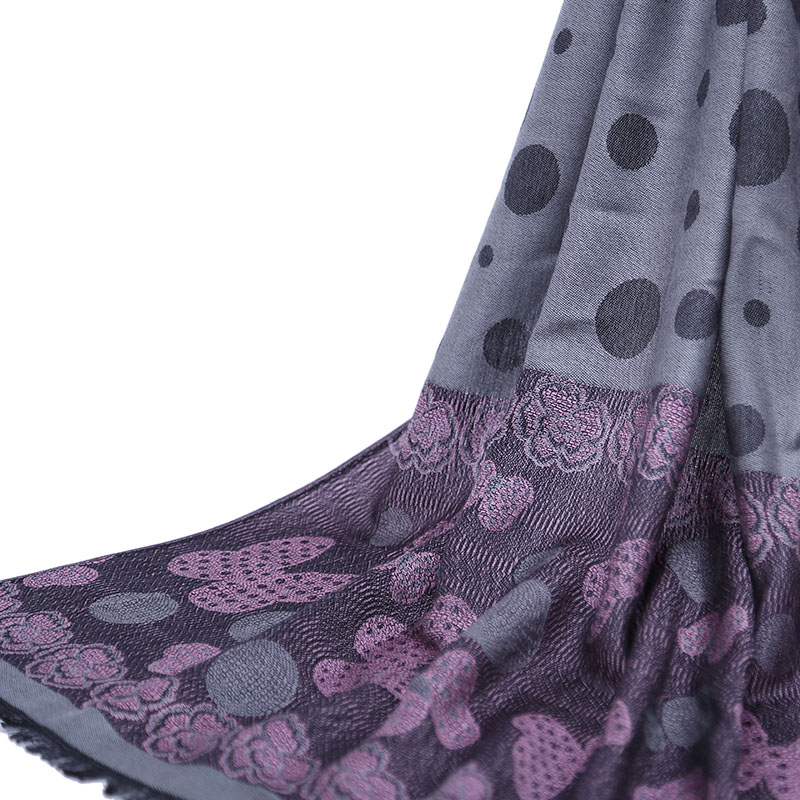 Lady Butterfly Woven Jacquard Soft Long Scarf