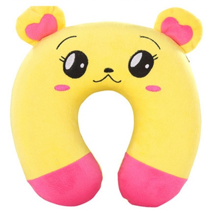 U Shape Animal Neck Pillow with Memory Foam Cooling Gel