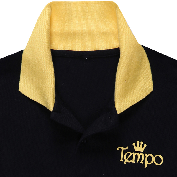 Men Polo Shirt with Contrast Collar and Cuffs