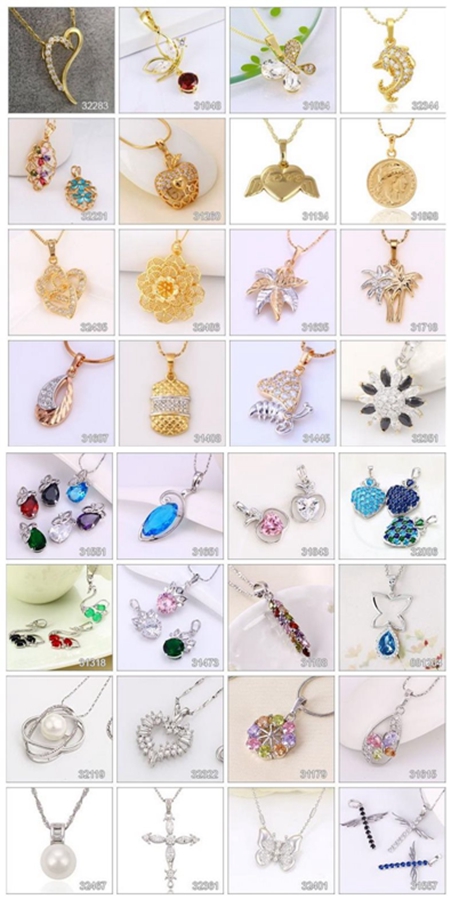Fashion Elegant Charm Rhodium CZ Peanut Imitation Jewelry Chain Pendant-32613