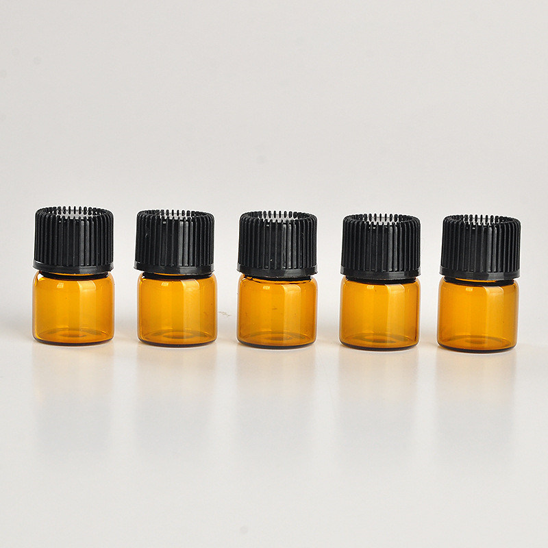 1ml Brown Glass Essential Oil Bottle (NGB1141)