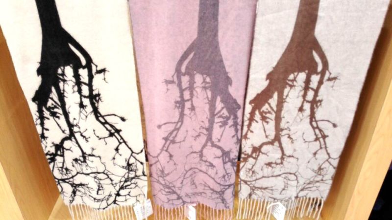 Cashmere Muffler Tree Print