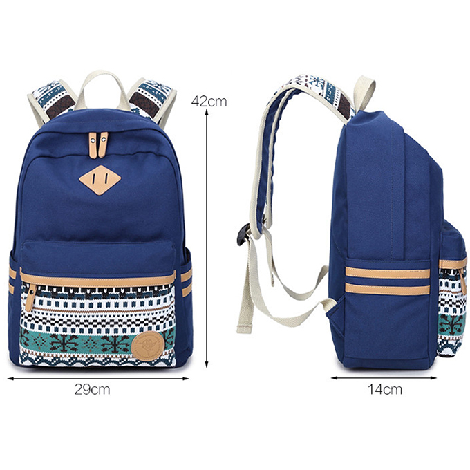 High Quality Canvas Material Backpacks for School Campus School Bags, Canvas Bag