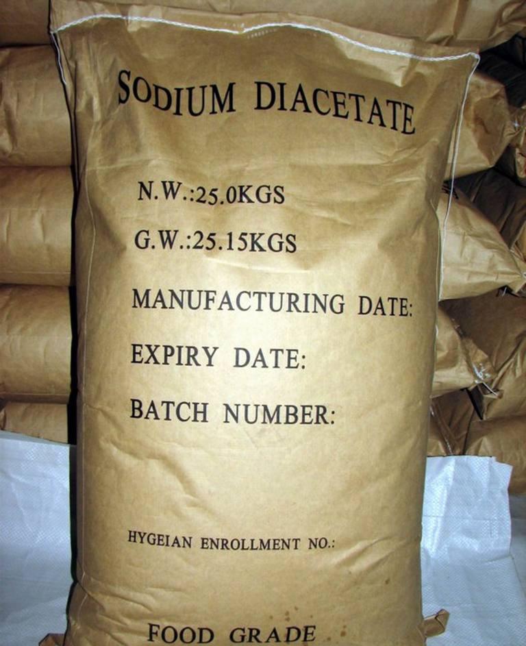 99% Anhydrous Sodium Acetate, Used as Buffering Agent, Flavoring Agent and pH Conditioning Agent in Food Industry.