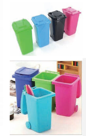 Plastic Desk Trash Bin Pen Holder for Promotional Gift